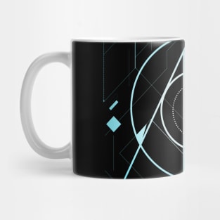 Magic blue geometric fantasy space Mug